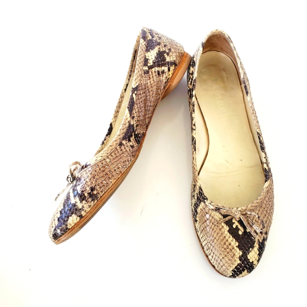 Burberry Real Python Ballet Flats Size 37.5 - image 1